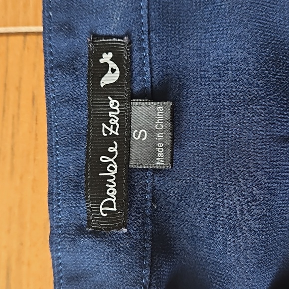 Double Zero Sheer Navy Dress With Slip, Size S - Picture 3 of 12